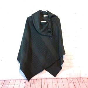 LeModa Gray Woman's Gray  Poncho L New No Tag